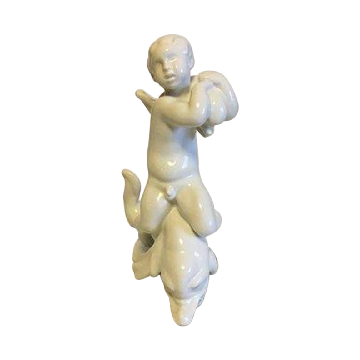 Bing & Grondahl Figurine No 4058 Boy on Dolphin For Sale