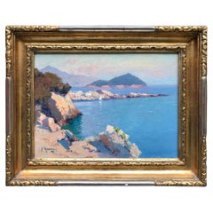South of France Seascape by Aleksei Vasilievich Hanzen, Active, 1876-1937