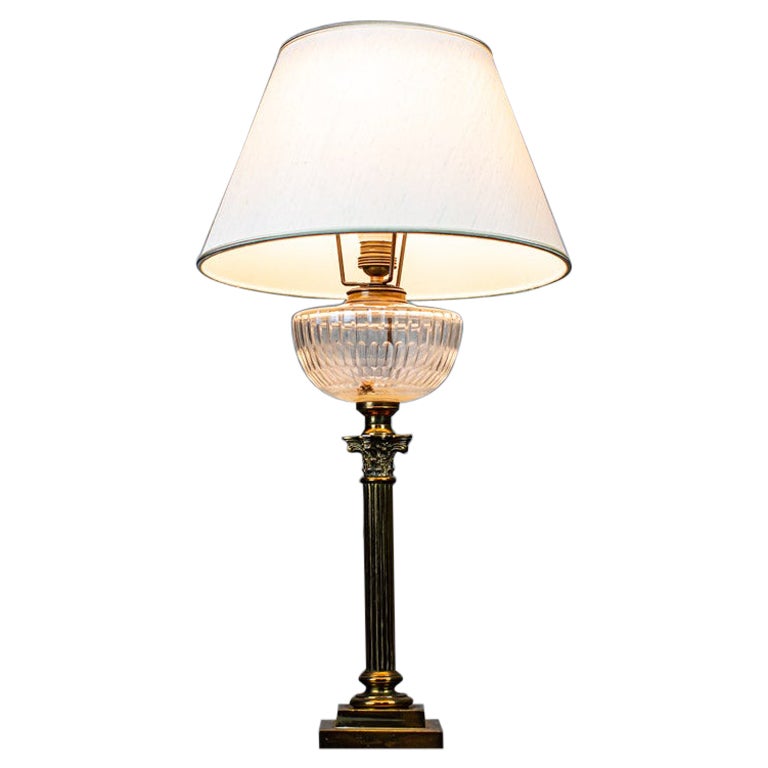 20th-Century Prewar Table Lamp with Light Shade For Sale