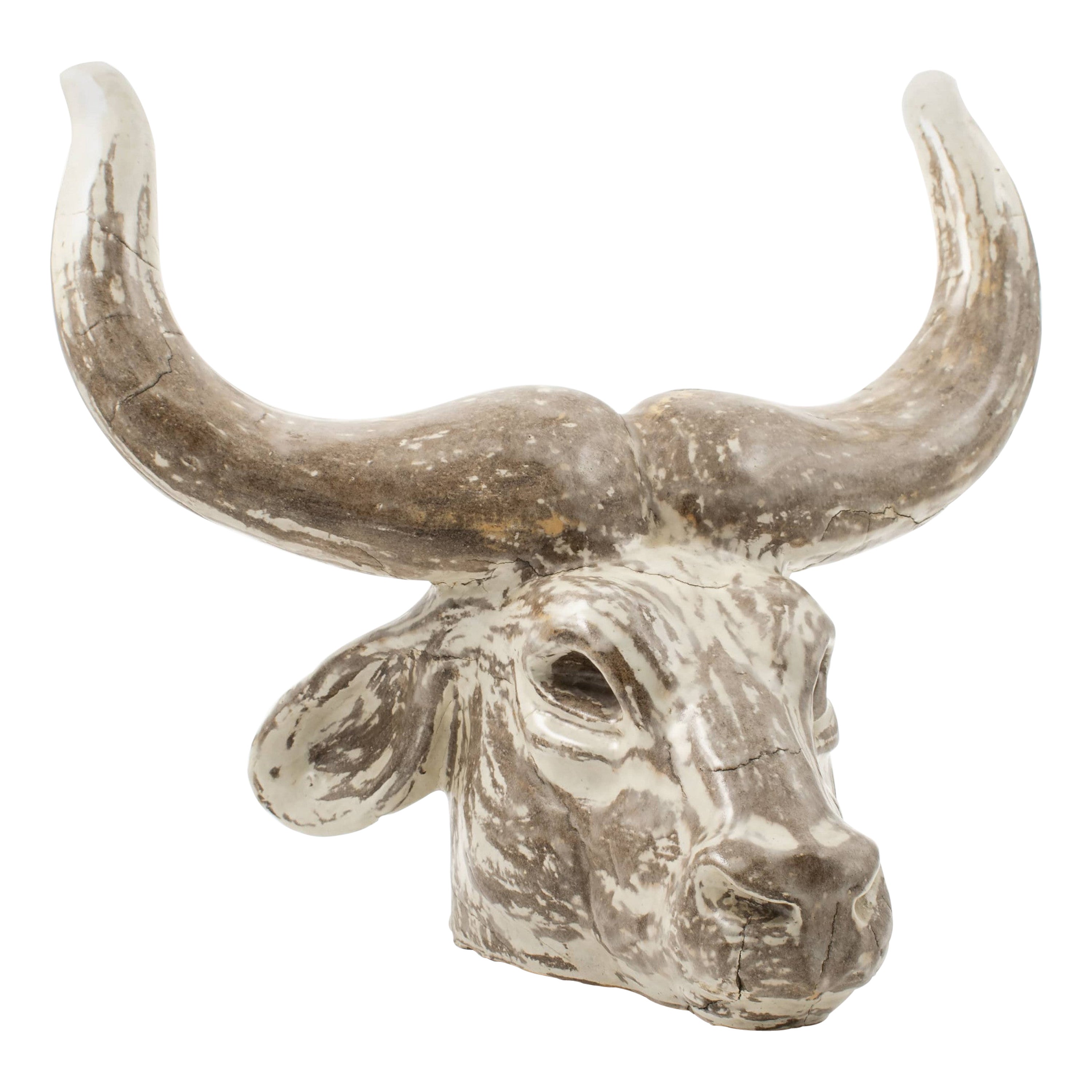 Einar Johansen Rare Stoneware Watussi Ox Head For Sale