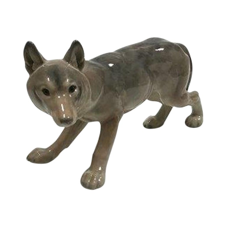 Bing & Grondahl Standing Wolf Figurine No 1917 For Sale