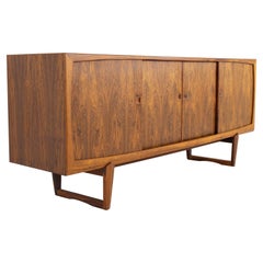 Hornslet Danish Mid Century Rosewood Sleigh Leg Credenza