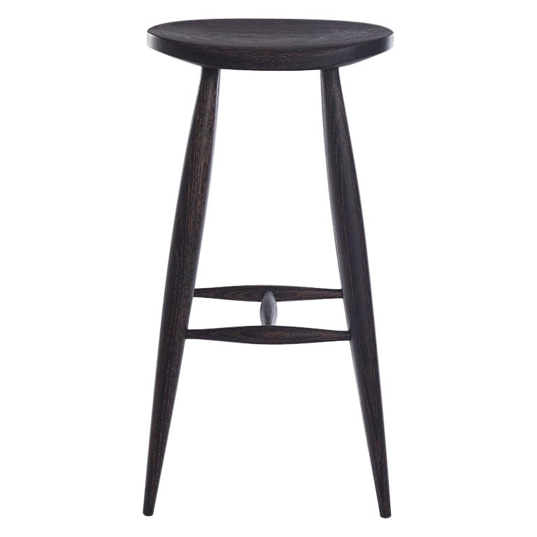 Handcrafted Oxidized Oak Counter Stool