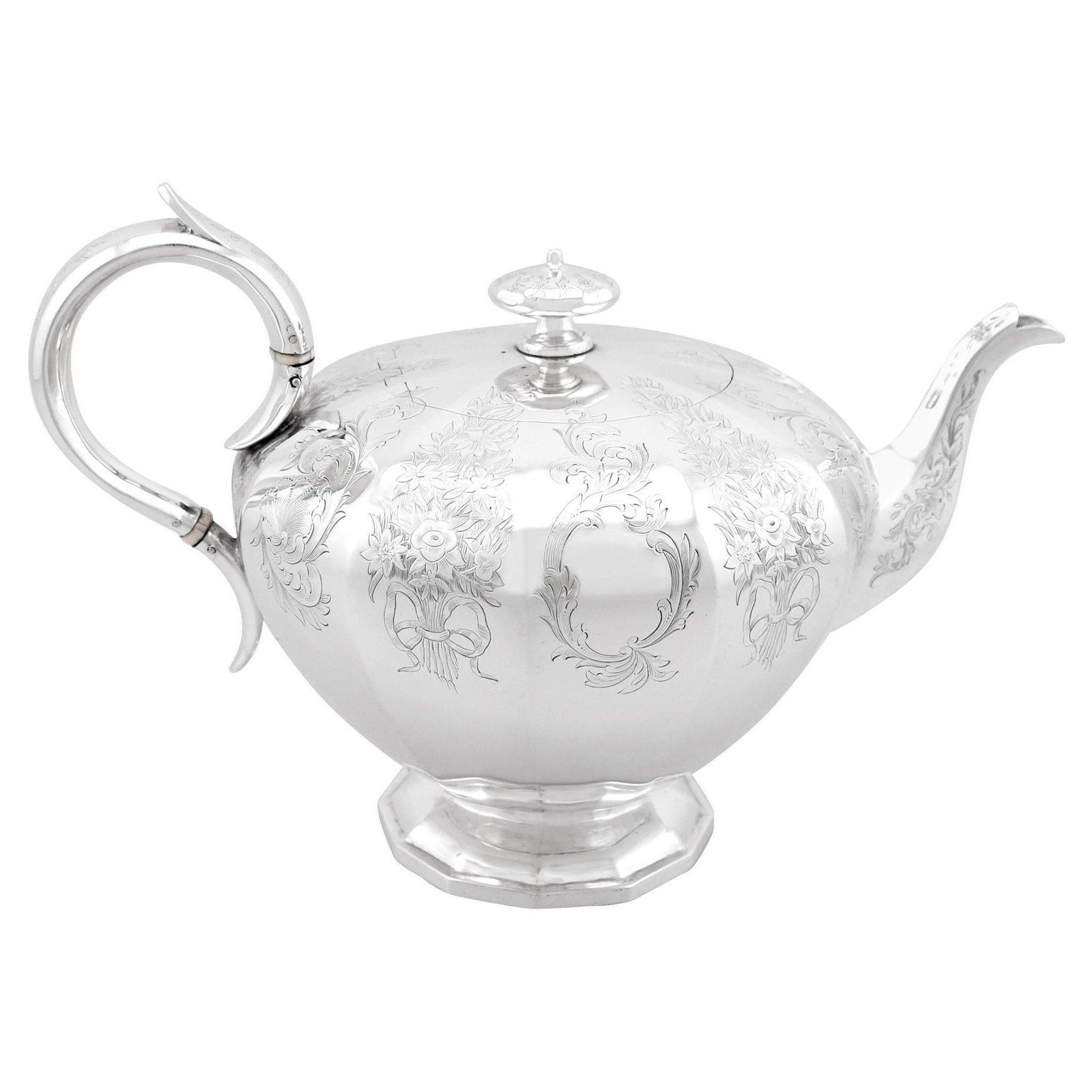 Antique IV English Silver Teapot 1827 at 1stDibs