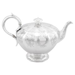 Charles Riley & George Storer Antique Victorian Sterling Silver Teapot