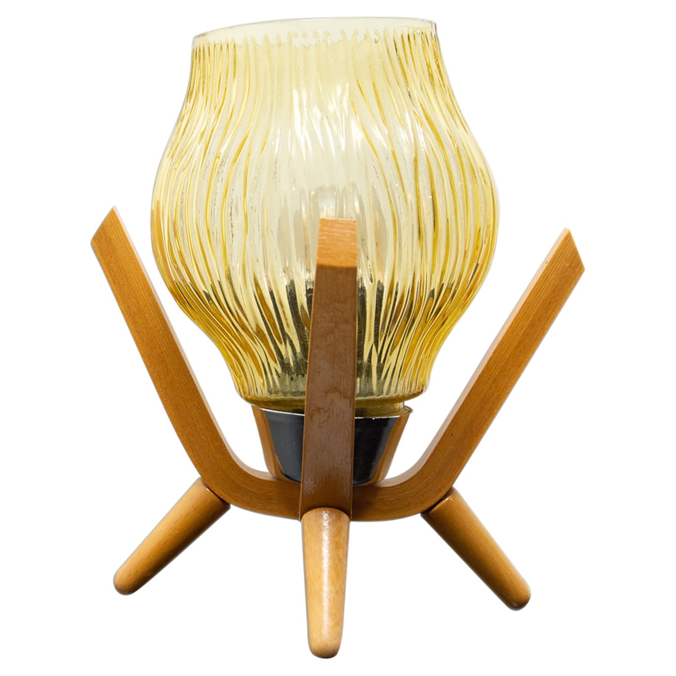 Mid Century Table Lamp from Drevo Humpolec, Czechoslovakia, 1960´s For Sale