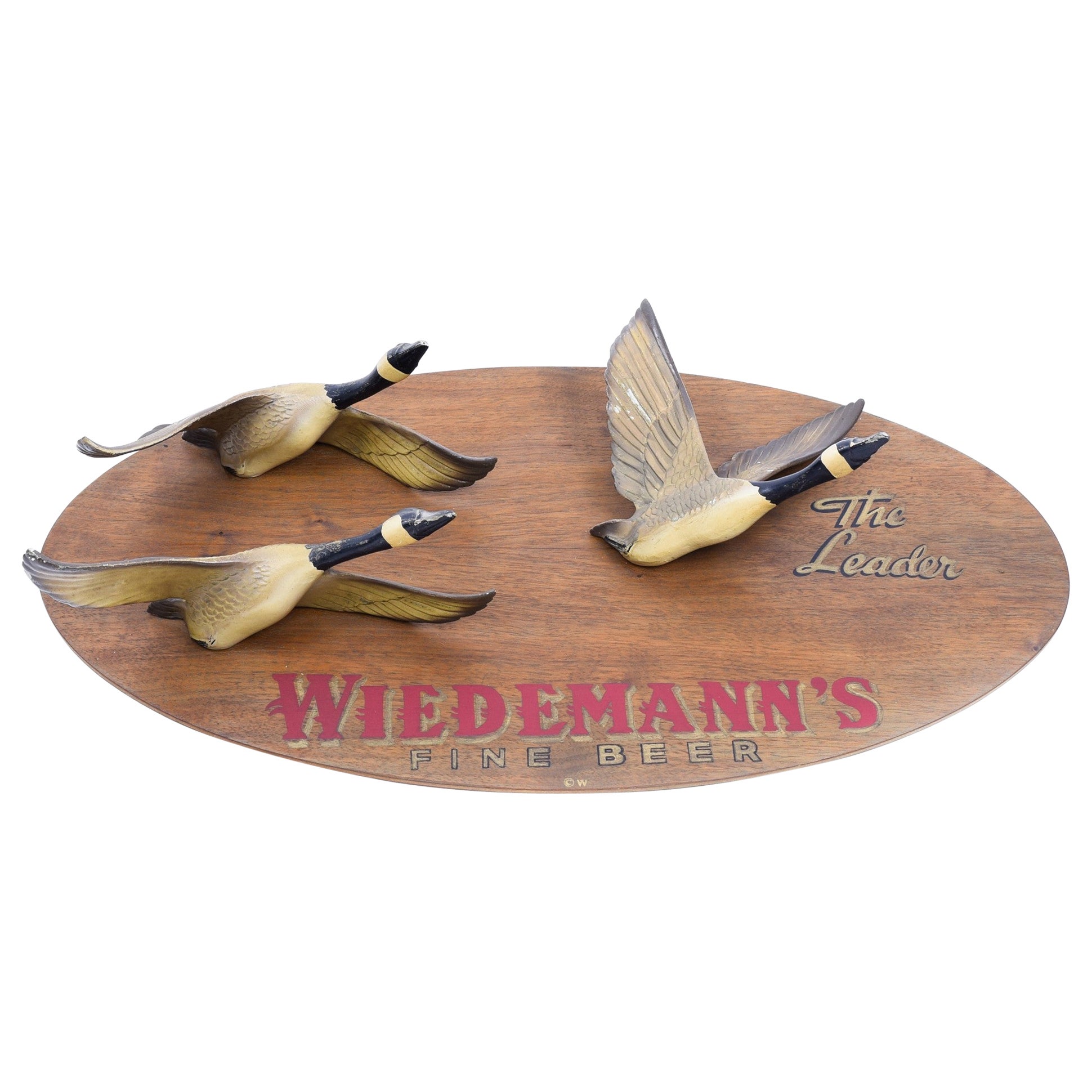 Wiedemann's Fine Beer Trade Sign For Sale