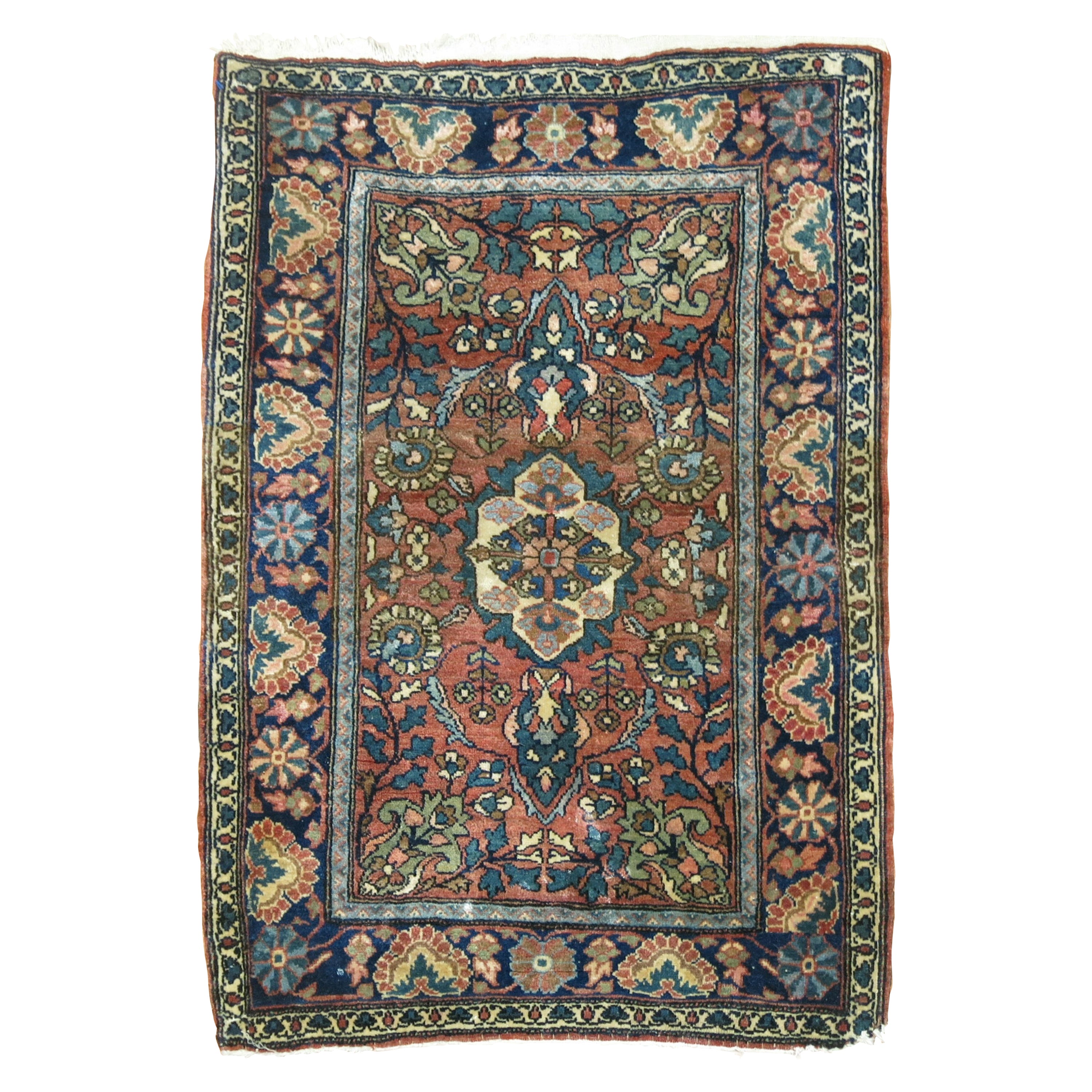 Ornate Persian Sarouk Farahan Rug For Sale