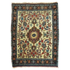 20th Century Vintage Persian Bidjar Square Mat Size Rug