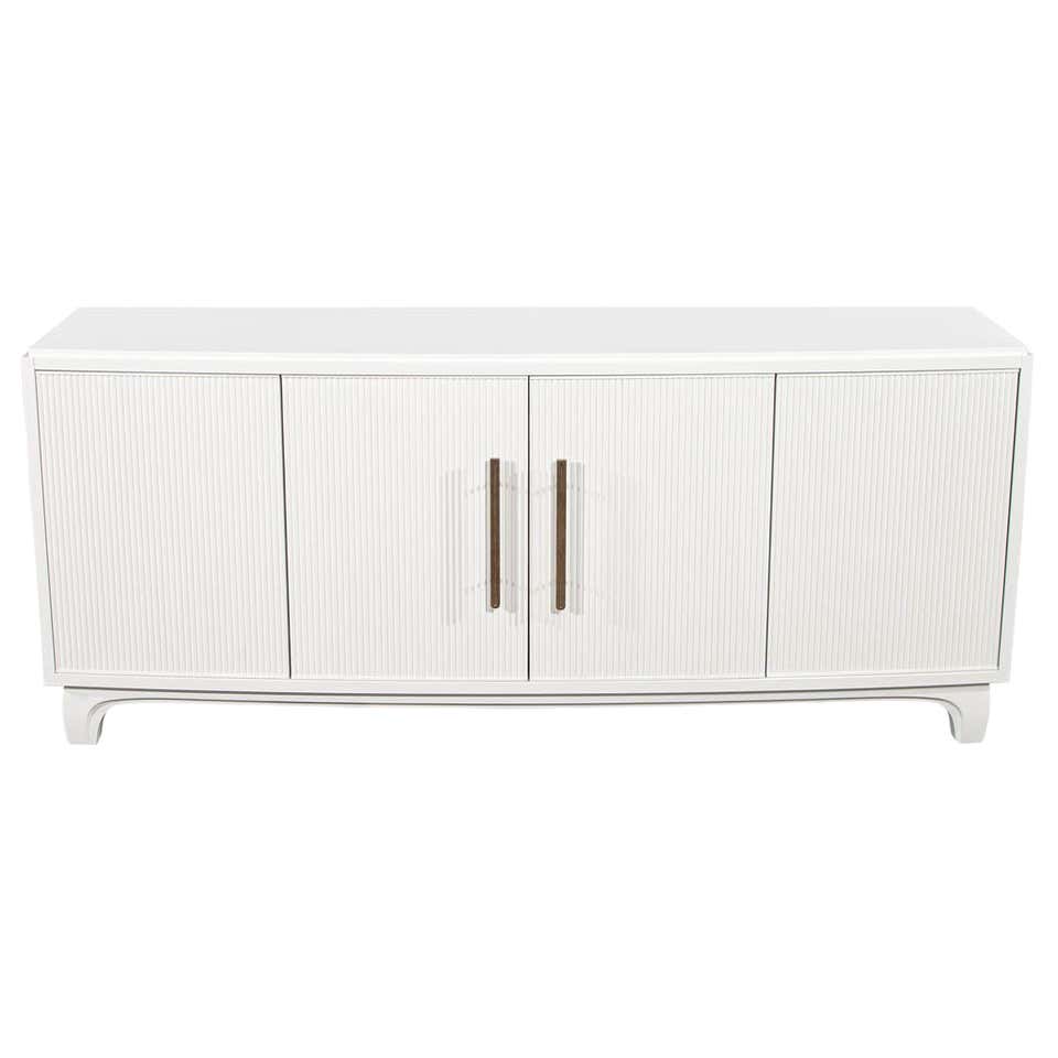 Reeded White Washed Buffet Cabinet For Sale at 1stDibs | reeded buffet ...