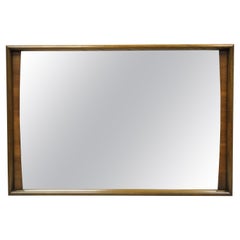 Used Mid-Century Modern Solid Walnut Frame Rectangular Mirror by United Furniture