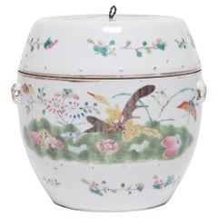 Chinese Famille Rose Soup Tureen with Garden Scene, c. 1900