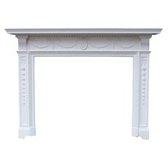 Antique Painted Georgian Style Reclaimed Mantel