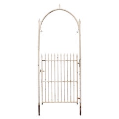 Antique Wrought Iron Gate with Arched Frame