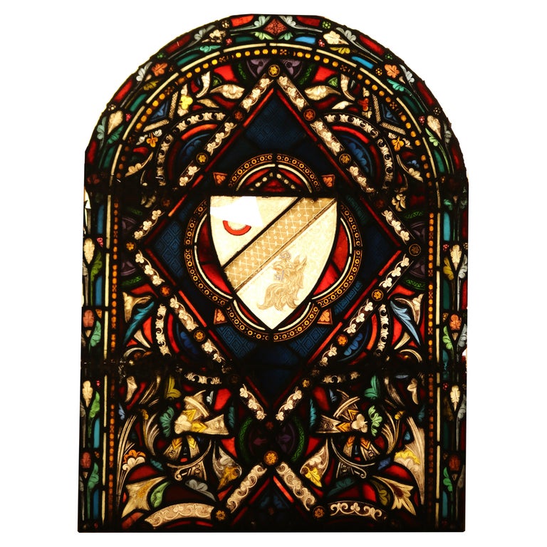 Antique Stained Glass Window For Sale at 1stDibs