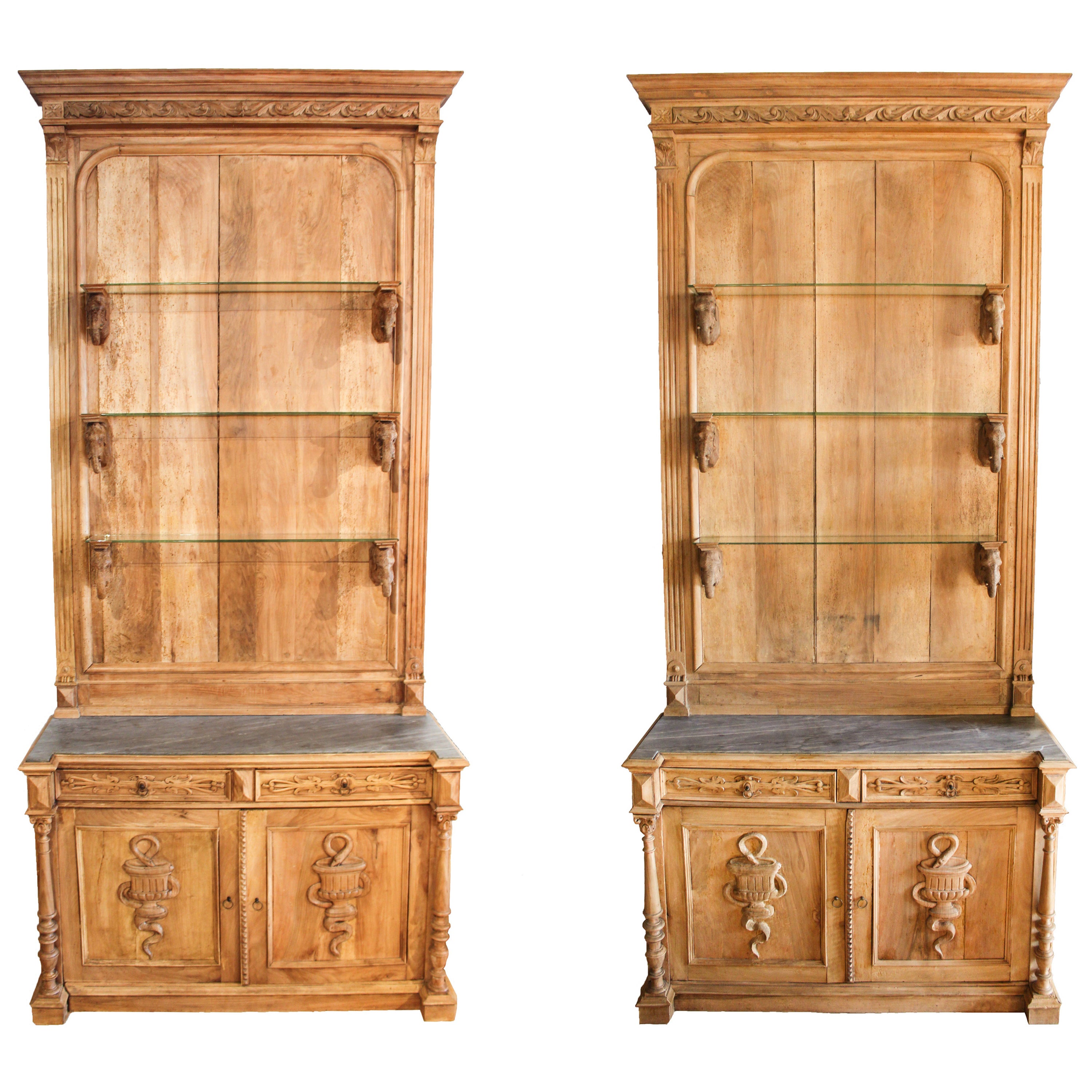 Pair of Bookcase Cabinets, circa 1860, France