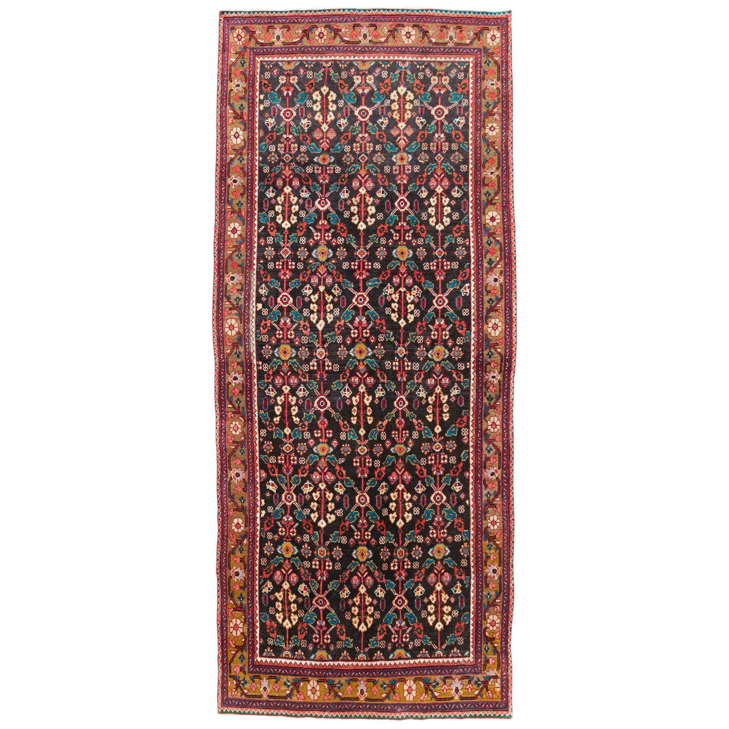 Mid-20th Century Handmade Persian Hamadan Gallery Carpet