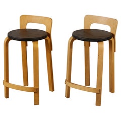 Pair of Alvar Aalto K65 High Chairs for Artek