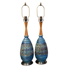 Pair of Italian Mid Century Ceramic Table Lamps