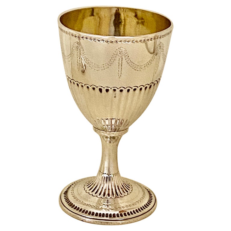 Antique Georgian Sterling Silver Goblet Circa 1782 For Sale