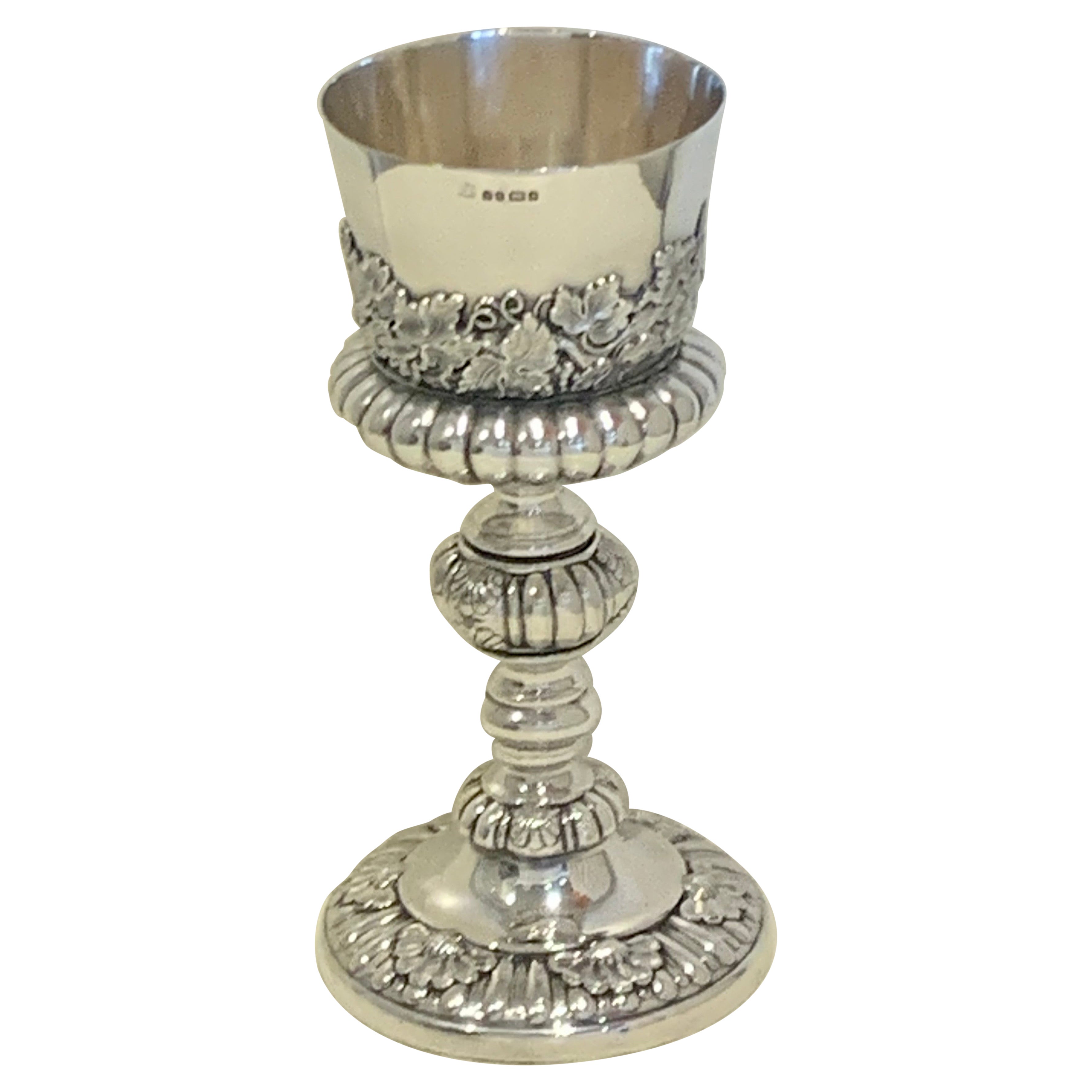 Large Antique Victorian Sterling Silver Chalice Circa 1872
