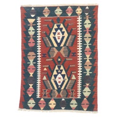 Vintage Persian Shiraz Kilim Rug 