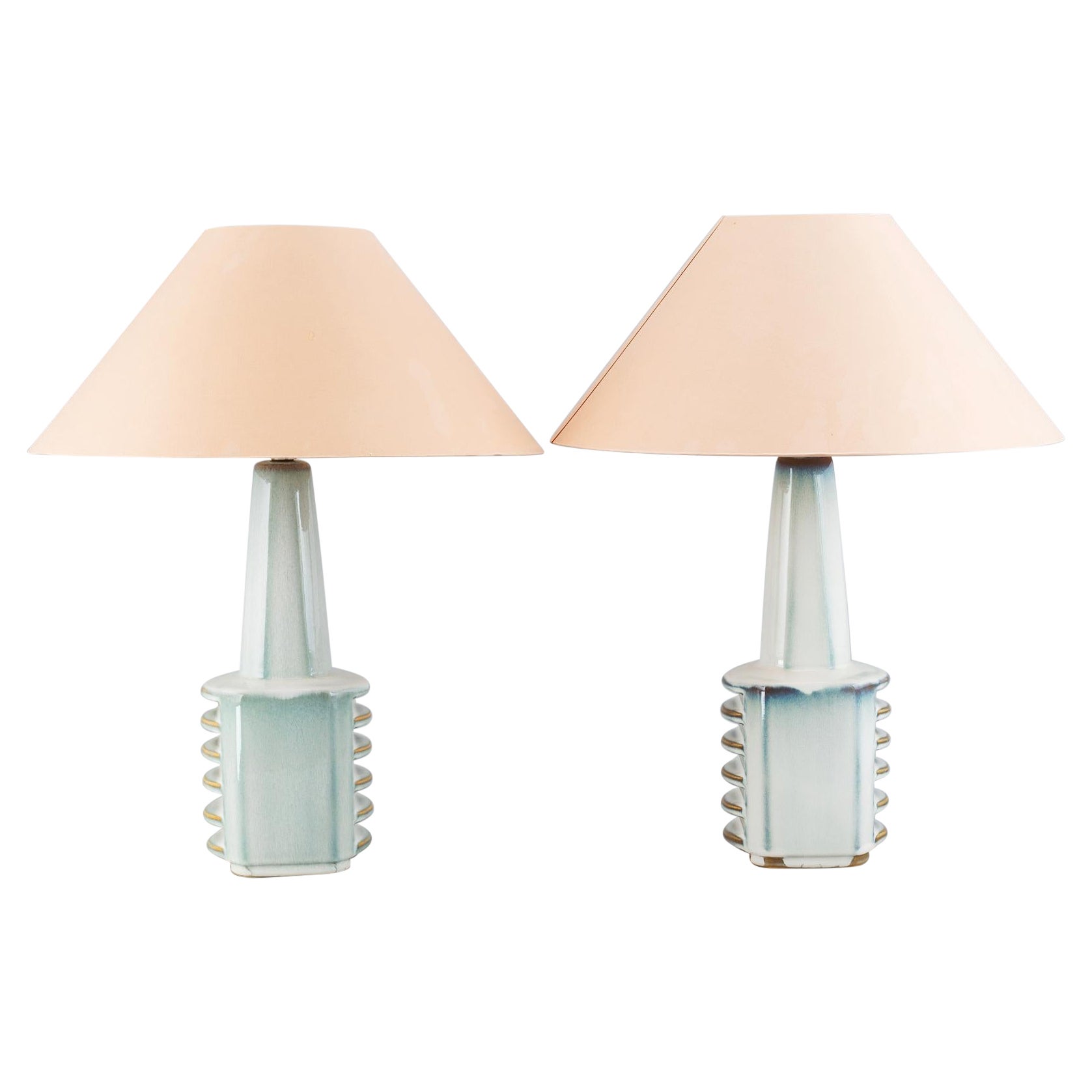 Pair of Table Lamps by Soholm For Sale