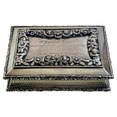 Georgian Solid Sterling Silver Table Snuff Box HM, 1836