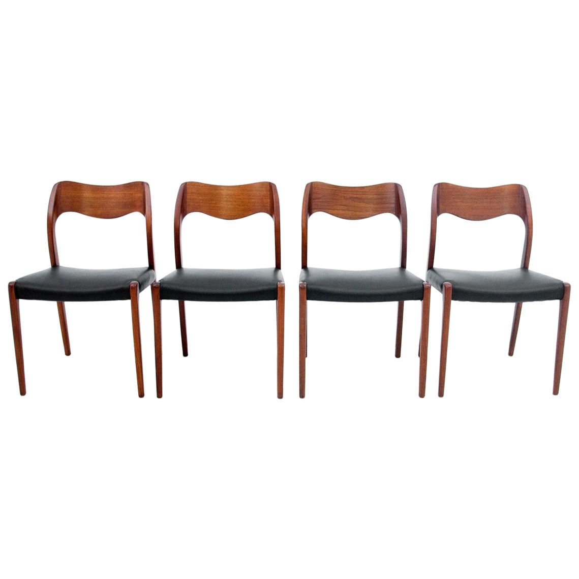 Four Chairs, Niels O. Møller, Denmark, 1960s