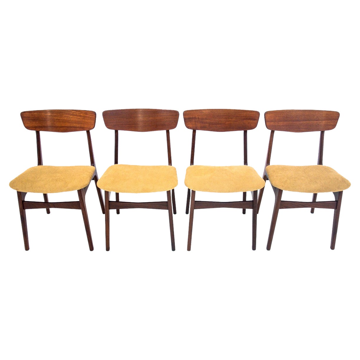 Set of 4 Chairs, Denmark, 1960s, After Renovation