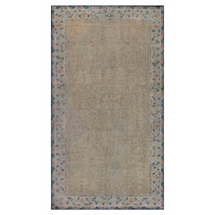 Antique Chinese Botanic Design Rug 'Size Adjusted'