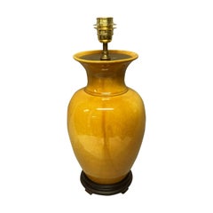 Chinese Saffron Glazed Lamp