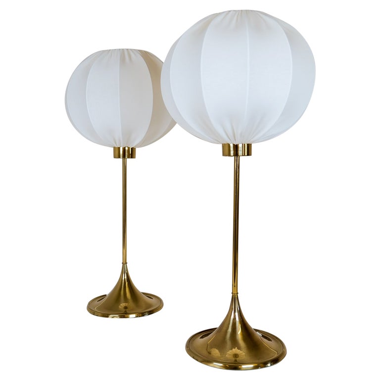 Midcentury Pair of Bergboms B-024 Table Lamps, 1960s, Sweden For Sale