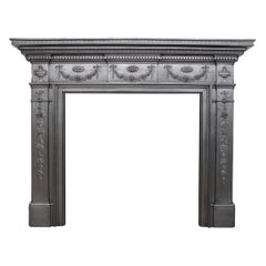 19th Century Victorian Cast Iron Fireplace Surround