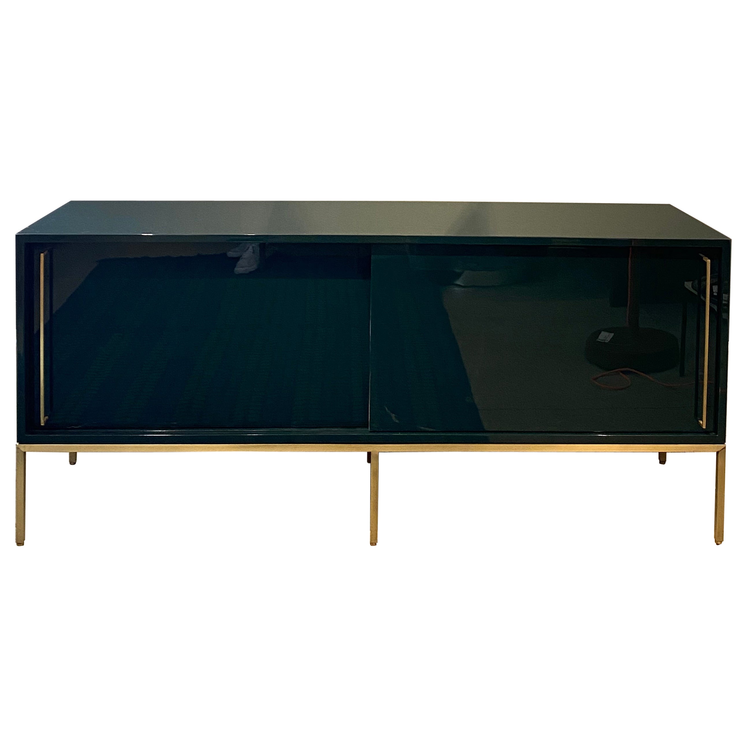 Re 379 60" Credenza on Brass Frame For Sale