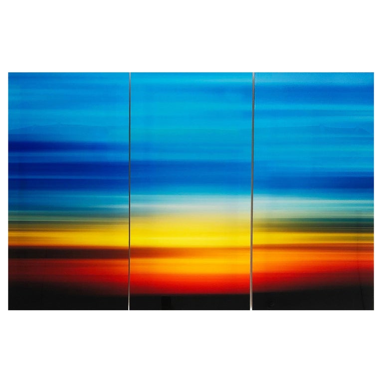 Contemporary Sunset Photographic Triptych- Set of 3 For Sale at 1stDibs