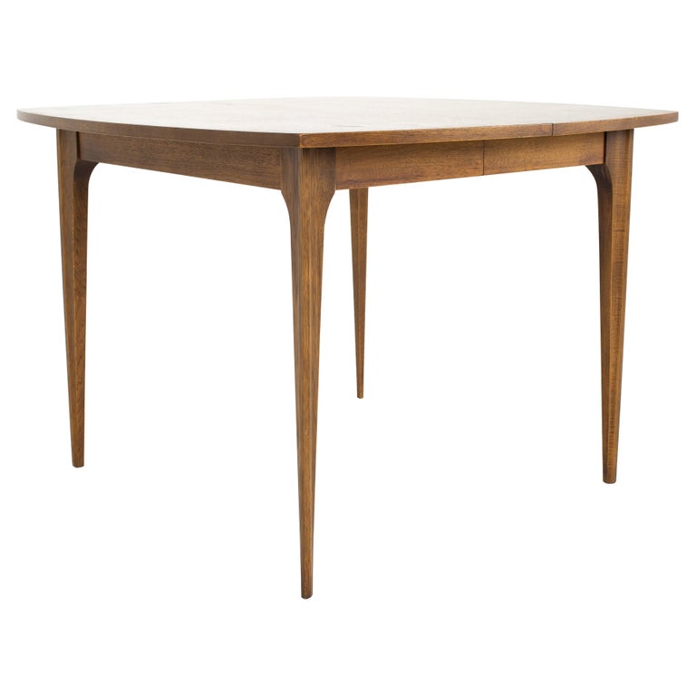 Broyhill Brasilia Mid Century Walnut Dining Table with 3 Leaves at ...