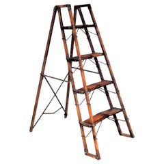 Antique American Patented Metamorphic Folding Ladder