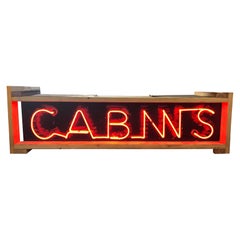 1930er Jahre Doppelseitiges Cabin-Neonschild