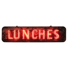 Vintage 1930's Neon Sign Lunches