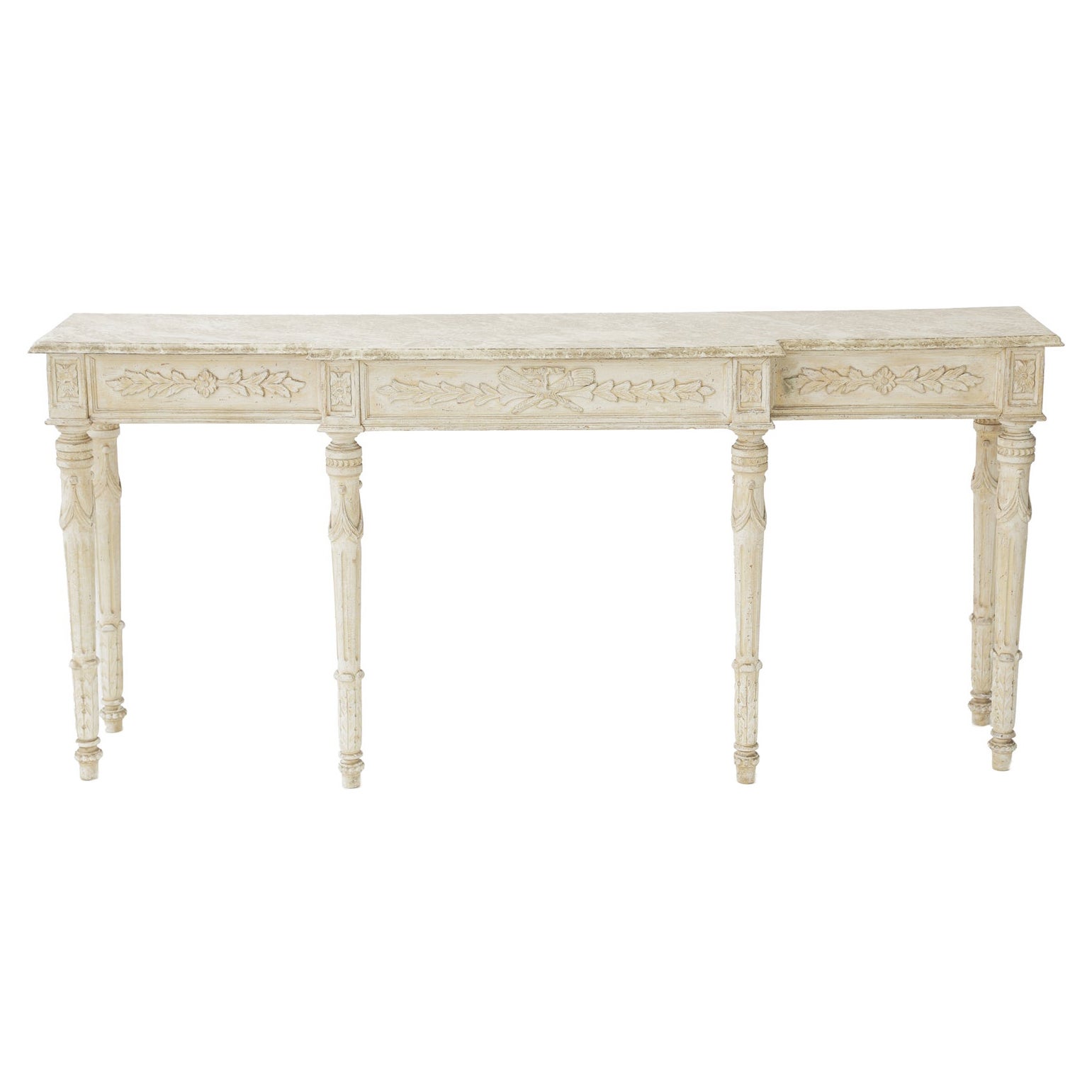 Long and Narrow Painted Louis XVI Console