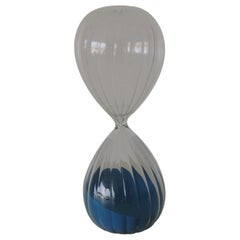 Turquoise Sand Filled Hand Blown Hourglass
