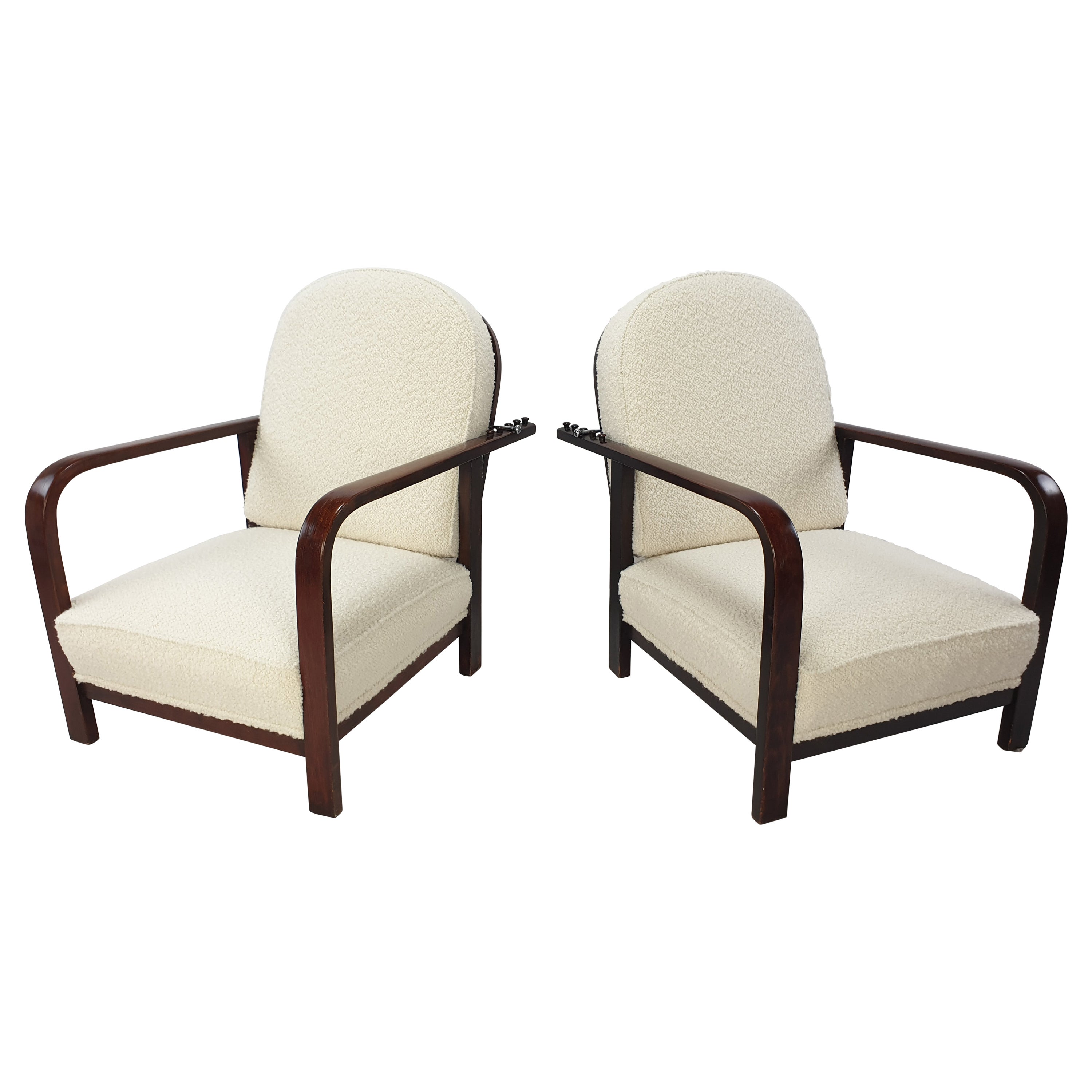 Pair of Adjustable Lounge Chairs by Thonet, 1930's