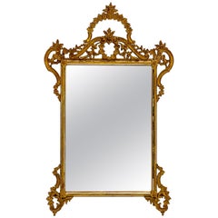 Italian Carved Giltwood Rococo Style Mirror by Labarge
