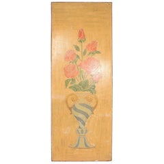 Simple Floral Double Sided Gold Leaf Decorative Door Panel Modern, Mexico 1960s