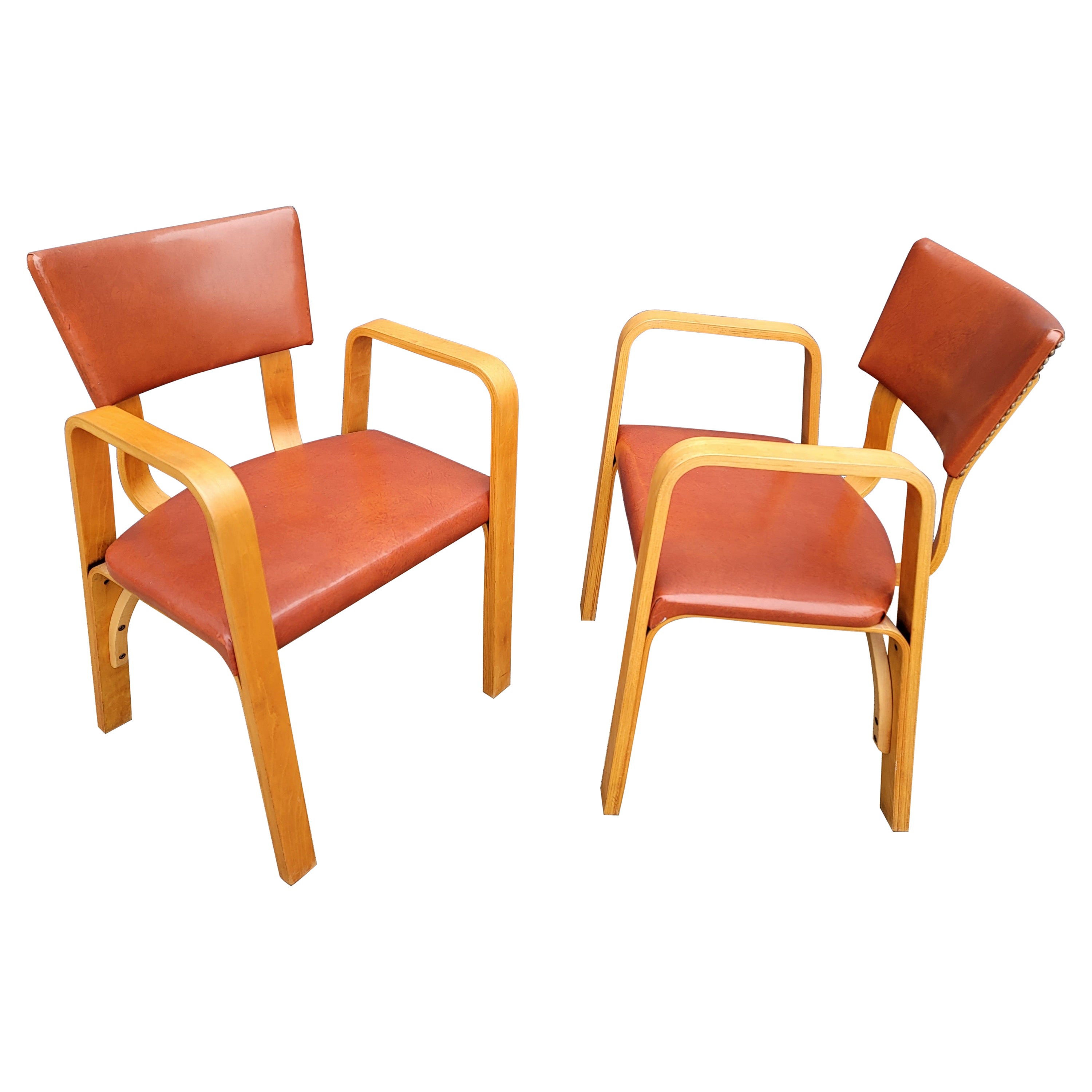 Thonet Bentwood Armchairs, a Pair