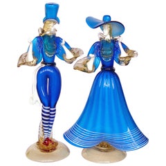 Gorgeous Pair of Murano Glass Dancing Couple