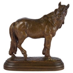 French Bronze Sculpture "Standing Horse" by Isidore J. Bonheur & Peyrol Foundry