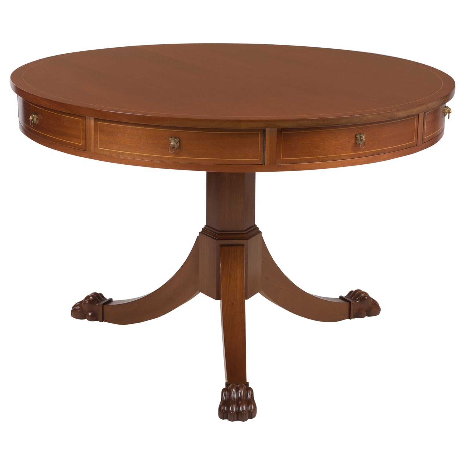 Fine Large Regency Rent Table in Mahogany and Leather Top at 1stDibs