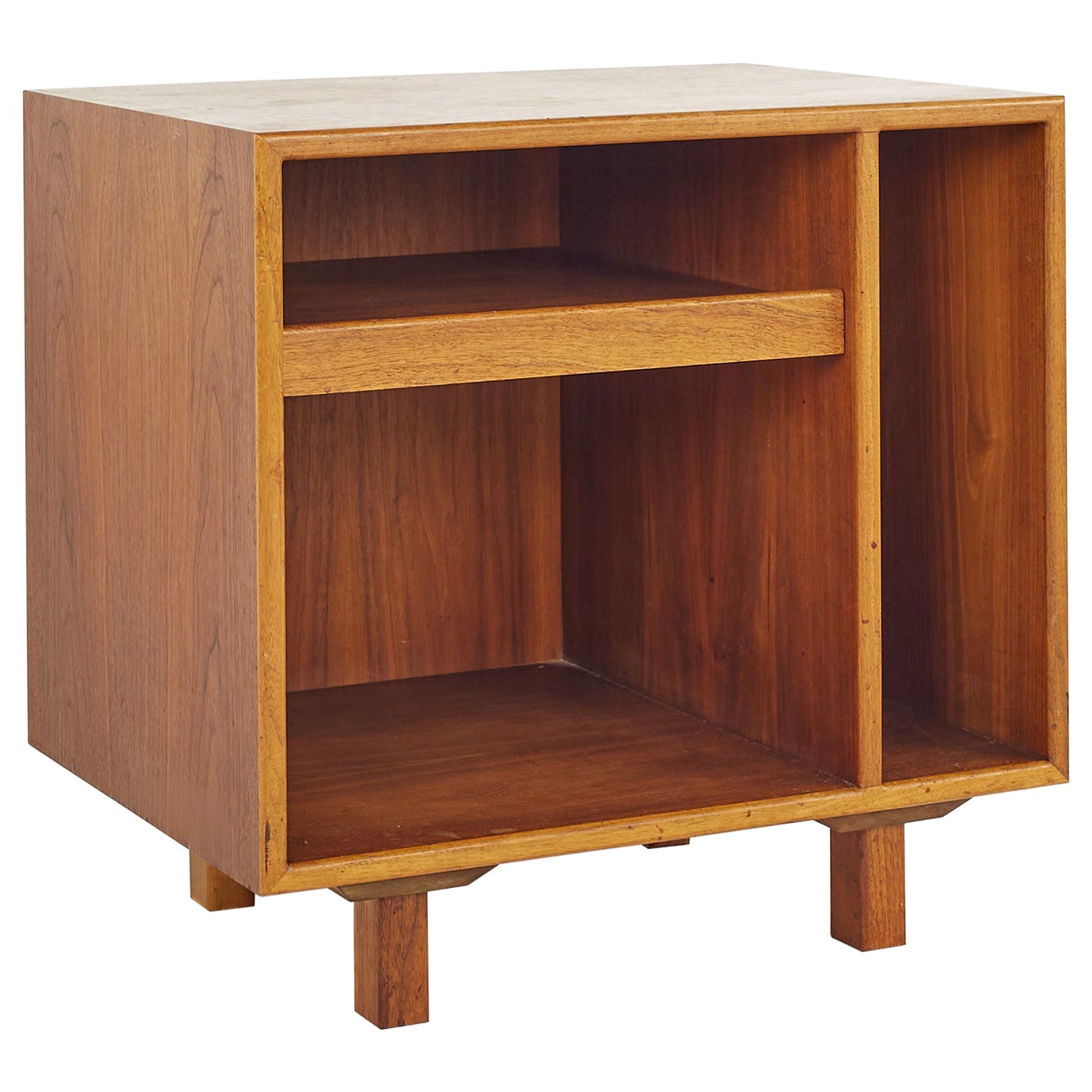 Jens Risom Mid Century Walnut Compact Media Console